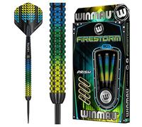 WINMAU Firestorm 21 Gramo Profesional Acero propina Tungsteno Dardos con Vuelos y Tallos (Ejes)