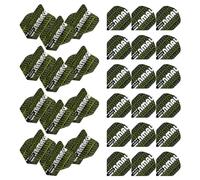Winmau Mega Standard Logo Black & Green Dart Flights - 10 juegos por paquete (30 plumas de dardos en total)