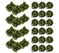 WINMAU Mega Standard Michael Van Gerwen MvG Logo Tech Green Dart Flights - 10 juegos por paquete (30 plumas de dardos en total)