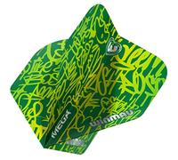 WINMAU Mega Standard Verde Plumas de Dardos Extra Gruesas - 1 Juego por Paquete (3 vuelos en Total)