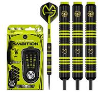 WINMAU Michael Van Gerwen MvG Ambition Professional Brass Darts Set with Flights and Shafts Available in Steeltip and Softip
