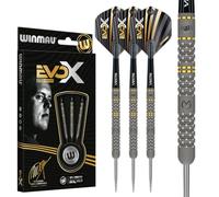 WINMAU - Michael Van Gerwen MvG - EvoX 22.5g - 90% Tungsteno Profesional Juego de Dardos con Punta de Acero con Plumas y Ejes para Dardos