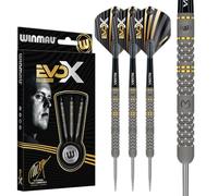 WINMAU - Michael Van Gerwen MvG - EvoX 24g - 90% Tungsteno Profesional Juego de Dardos con Punta de Acero con Plumas y Ejes para Dardos