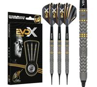 WINMAU - Michael Van Gerwen MvG - EvoX Juego de Dardos Profesionales con Plumas y vástagos - Disponible en Punta Blanda de 18 g Barril/Peso Completo de 20 g y Punta de Acero de 21 g, 22,5 g y 24 g