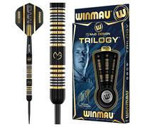 WINMAU MVG Trilogy Juego de Dardos de tungsteno con Punta de Acero de 24 Gramos con vuelos y Tallos (Ejes)