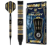 WINMAU MVG Trilogy Juego de Dardos de tungsteno Softip de 20 Gramos con Plumas y vástagos (Ejes)