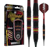 WINMAU Outrage Set de Dardos de Latón Softip 18 Gramos con con Vuelos and Ejes (Tallos)