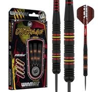WINMAU Outrage Set de Dardos de Punta de Acero de Latón 23 Gramos con Prism Alpha Vuelos and Prism Force Ejes (Tallos)
