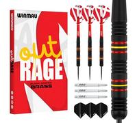 WINMAU Outrage Set de Dardos de Punta de Acero de Latón 23 Gramos con Prism Alpha Vuelos and Prism Force Ejes (Tallos)
