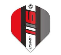 WINMAU Prism Delta Blade 6 Negro, Gris & Rojo Plumas de Dardos Extra Gruesas - 1 Juego por Paquete (3 vuelos en Total)