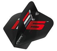 WINMAU Prism Delta Blade 6 Negro Plumas de Dardos Extra Gruesas - 1 Juego por Paquete (3 vuelos en Total)