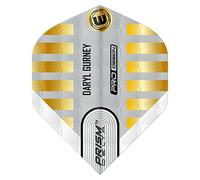 WINMAU Prism Delta Daryl Gurney Blanco y Dorado Embossed Vuelos de Dardos - 1 Juego por Paquete (3 vuelos en Total)