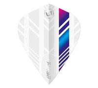 WINMAU Prism Delta - Juego de plumas para dardos (3 unidades), diseño de cometa, color blanco, azul y morado