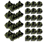 WINMAU Prism Delta MvG - Plumas de dardos extra gruesas negras, verdes y grises, 10 juegos por paquete (30 plumas de dardos en total)
