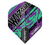 WINMAU Prism Delta Wizard Morada y Verde Vuelos de Dardos - 1 Juego por Paquete (3 vuelos en Total)