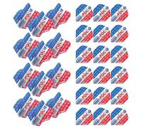 WINMAU Prism Zeta PDC - Plumas de dardos con diseño rojo, azul y blanco, 10 juegos por paquete (30 plumas de dardos en total)