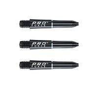 WINMAU Pro-Force Negro Extra Corto vástagos de Dardos de Agarre de Anillo de Nailon - 1 Juego por Paquete (3 Ejes en Total)