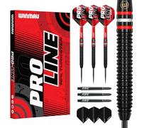 WINMAU Pro-Line Set de Dardos de Punta de Acero de Tungsteno 25g con Prism Alpha Vuelos and Prism Force Ejes (Tallos)