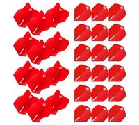 WINMAU Rhino - Plumas de dardos extra gruesas, 10 juegos por paquete (30 plumas en total) (rojo)
