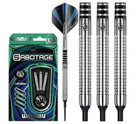 WINMAU Sabotage Set de Dardos de tungsteno Softip 18 Gramos con con Vuelos and Ejes (Tallos)