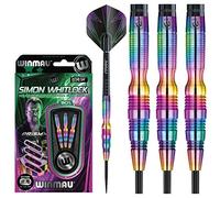 WINMAU Simon Whitlock 3: 22g Set de Dardos de Punta de Acero de Tungsteno con Vuelos and Ejes (Tallos)