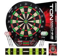 WINMAU Darts - Ton Machine Tablero de Dardos electrónico con más de 90 Juegos y Marcador Digital para 8 Jugadores: 2 Juegos de Dardos de Punta Blanda, línea de Lanzamiento y Puntas de plástico