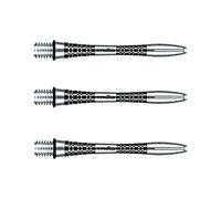 WINMAU Triad Aluminio Negro Corto Tallos de dardo (Shafts) - 1 Juego por Paquete (3 Ejes en Total)