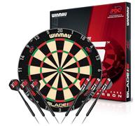 WINMAU Triple Core - Diana profesional de sisal de acero con 2 juegos de dardos Winmau | Diana torneable con la máxima precisión - Juego de diana clásico para entrenamiento y competición