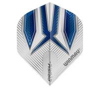 WINMAU Vuelos de Dardos Extra Gruesos Azules y Blancos Prism Alpha - 1 Juego por Paquete (3 vuelos en Total)
