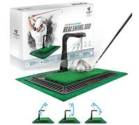 WINNER SPIRIT Real Swing 300 - Entrenador de swing y golpeo de golf, impacto verdadero, comprobación de camino después del swing, tapete de práctica de entrenamiento, altura ajustable (Real Swing 300)