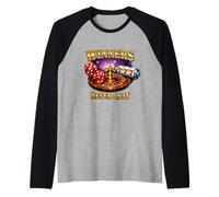 Winners Never Quit Gambling Funny Meme Gamble Humor Novedad Camiseta Manga Raglan