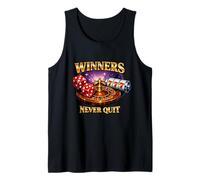 Winners Never Quit Gambling Funny Meme Gamble Humor Novedad Camiseta sin Mangas