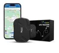 Winnes 20000 mAh Localizador GPS para Coche, Seguimiento de ubicación en Tiempo Real, Alarma de vibración SMS/aplicación/página Web, localizador GPS TK905C Adecuado para Camiones y Furgonetas