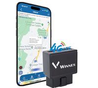 Winnes Localizador GPS para Coche rastreador GPS 4G OBD2 rastreador GPS Resistente al aguaalerta de Velocidad Geofencesuscripción aplicación Gratuita para Furgoneta y Coche TK816