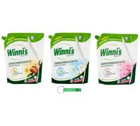 Winni 's Ammorbidente Concentrato - Suavizante concentrado para orquídeas (3 unidades, pachuli argán, flores blancas, 50 lavados, bolsa de 1250 ml, incluye llavero Beni Culinari gratuito)