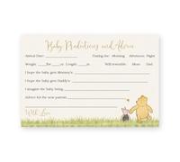 Winnie the Pooh Baby Shower Predicciones para bebé y consejos y deseos para padres, juegos, actividades, Pooh Bear Piglet lindo caricatura, vintage, nostálgico, unisex, género neutro (24 unidades)