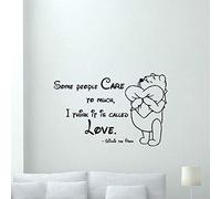 Winnie The Pooh Cita Calcomanía De Pared Vivero Vinilo Pegatinas De Pared Habitación De Los Niños Amor Cita Calcomanía Mural Papel Tapiz Dormitorio 57X37Cm