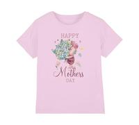 Winnie The Pooh Disney Piglet Happy Mothers Day Camiseta Infantil, Rosa, 5-6 A