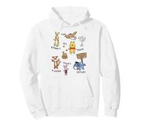 Winnie The Pooh Doodle Sketch Characters Sudadera con Capucha