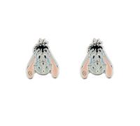 Disney Pendientes chapados en plata Winnie The Pooh Eeyore talla única, capa E, sin piedra preciosa