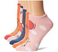 Winnie the Pooh Disney 5 Pack No Show Socks Calcetín Informal, Rosa (Pink Multi), 9-11 (Pack de 5) para Mujer