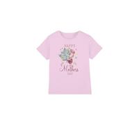 Winnie The Pooh Piglet Happy Mothers Day Girls T Shirt Camiseta, Rosa, 5-6 años para Niñas