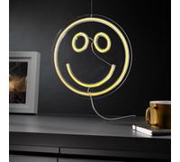 #winning Lámpara Neón Smiley Face Luz LED USB Cara Sonriente Amarilla Emoji Decoración Pared Habitación Juvenil Dormitorio Niños Regalo Original Cartel Luminoso