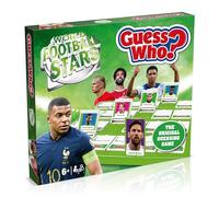 Winning Moves Estrellas del fútbol Mundial ¿Adivina quién? Juego de Mesa Verde, Juega con Messi, Ronaldo, Harry Kane, Salah, fácil de configurar, Regalo para Mayores de 6 años