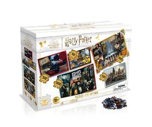 Winning Moves Pack 5 Puzzles en 1 para Niños y Adultos de Harry Potter- Incluye 1 Puzzle de 160 Piezas, 2 Puzzles de 500 Piezas y 2 Puzzles de 1000 Piezas