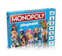 Winning Moves Playmobil Monopoly Board Game, compre el icónico kit playmobile de Stable, Policía para la princesa del castillo y el barco pirata, gran regalo para niños de 8 años o más