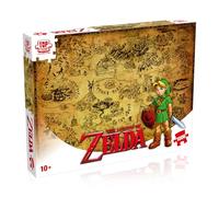 Winning Moves Rompecabezas The Legend of Zelda Hyrule Puzzle 1000 Piezas - Juguetes para niños 10+ años y Todos los Fans del Juego, para Jugar Solo o en compañía, Incluye póster
