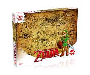 Winning Moves Rompecabezas The Legend of Zelda Hyrule Puzzle 1000 Piezas - Juguetes para niños 10+ años y Todos los Fans del Juego, para Jugar Solo o en compañía, Incluye póster