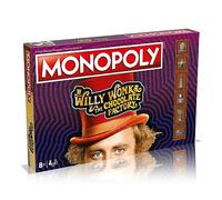 Winning Moves Willy Wonka y el Juego de Mesa Monopoly de la fábrica de Chocolate, avanza a Slugworth, Charlie Bucket y Furnace y Cambia tu Camino hacia el éxito, Gran Regalo para Mayores de 8 años.
