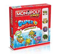 Winning Moves WM00480-SPA-6 Juego de Mesa Monopoly Junior SuperThings, Color Rojo